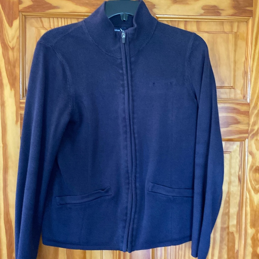 American Airlines Lands’ End navy blue full zip